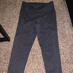 gray high waisted active wear leggings